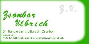 zsombor ulbrich business card